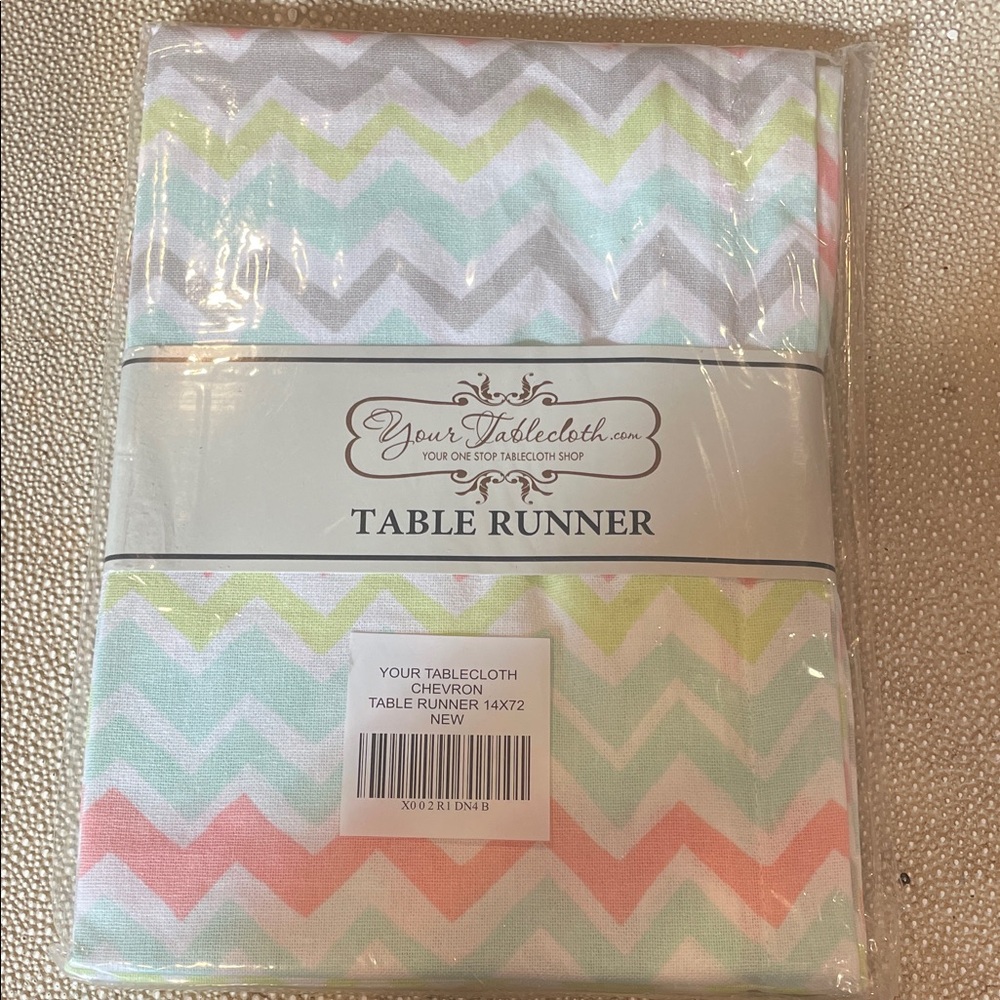 Chevron Table Runner - Pastel Multicolor 14x72 NEW!!